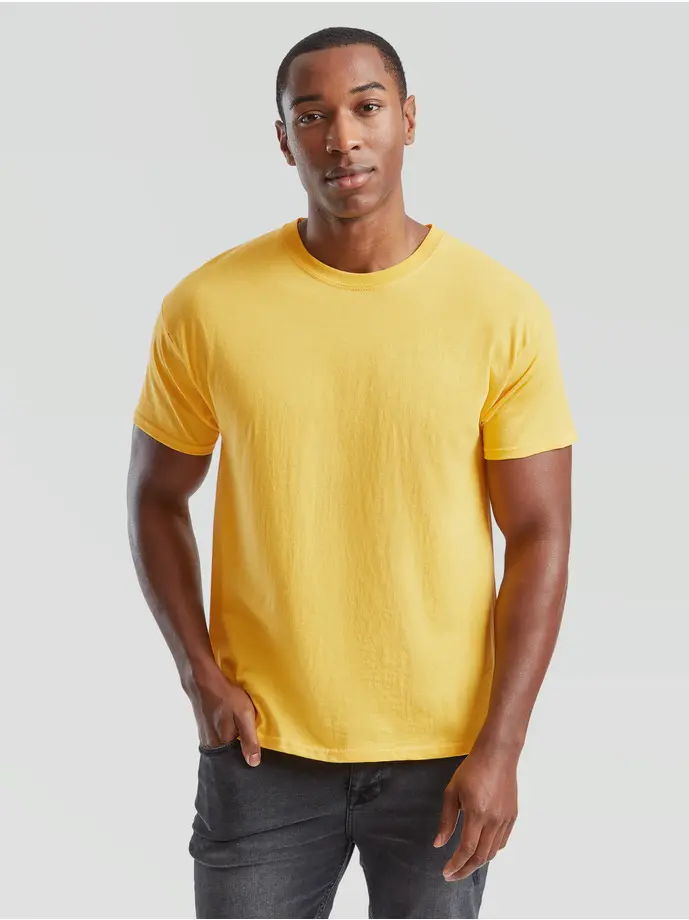 T-shirt de travail en coton Original T - Personnalisable (Jaune, S)
